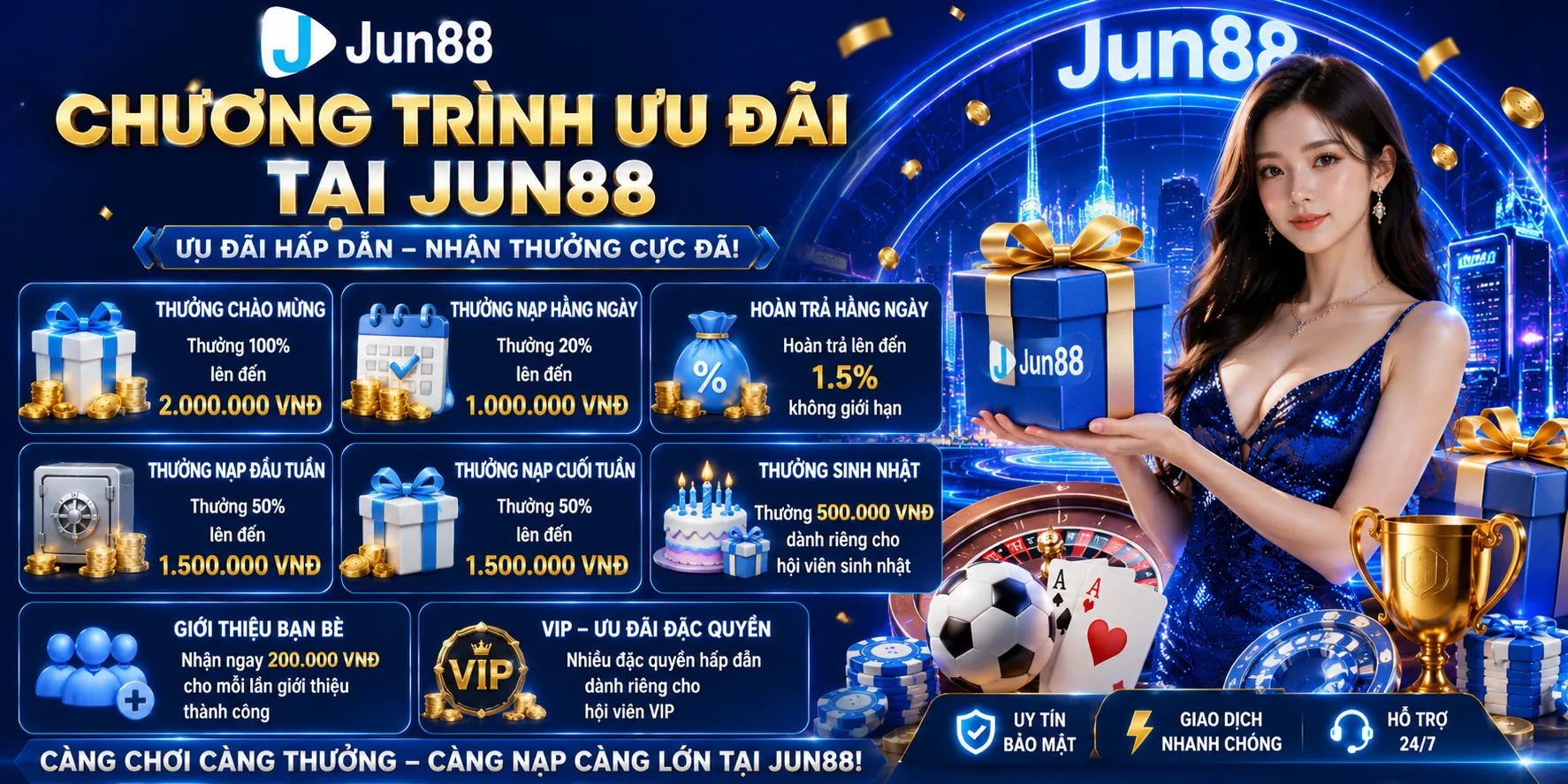 Chương Trình Ưu Đãi Tại Jun88